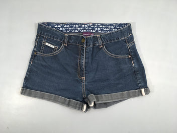 Short en jeans à revers