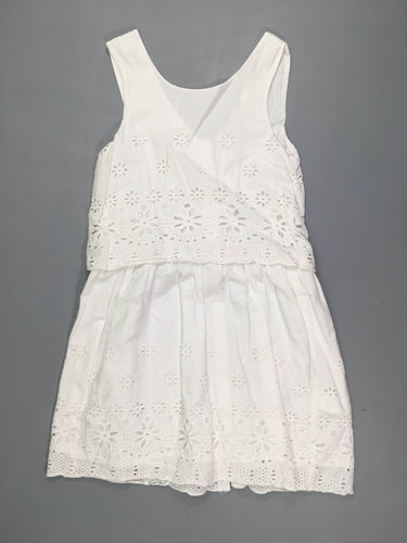 Robe s.m blanche dentelle, moins cher chez Petit Kiwi