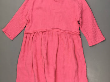 Robe m.l gaze de coton rose