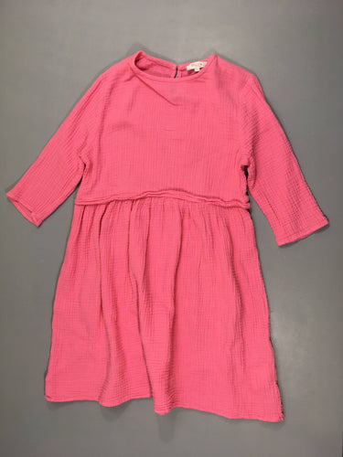 Robe m.l gaze de coton rose, moins cher chez Petit Kiwi