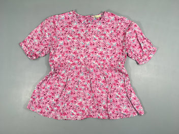 Blouse m.c rose fleurie