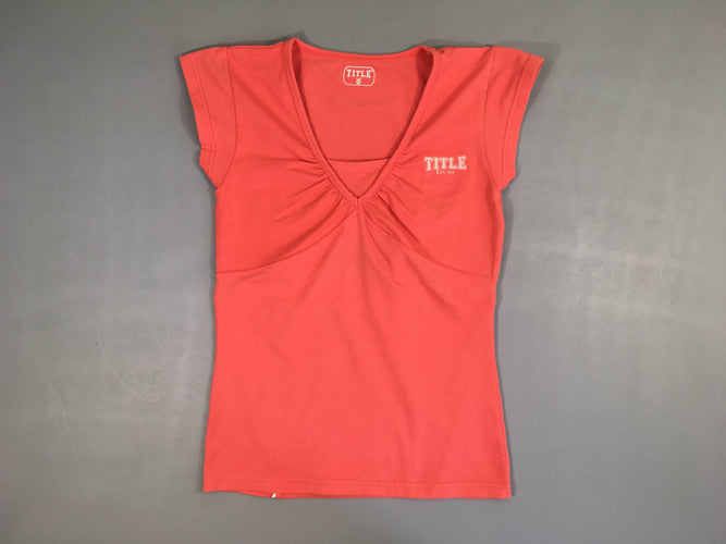 T-shirt m.c corail Title (taille très grand), moins cher chez Petit Kiwi