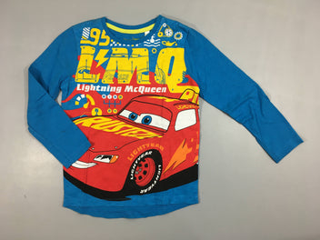 T-shirt m.l bleu flammé cars  100% coton