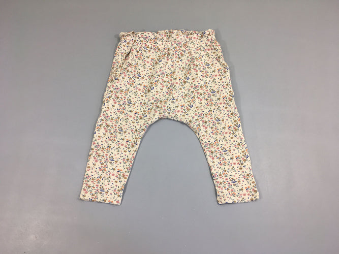 Pantalon blanc fleurs sarouel, The new Siblings, moins cher chez Petit Kiwi