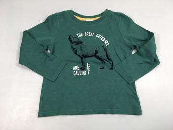 T-shirt m.l vert Loup outdoors