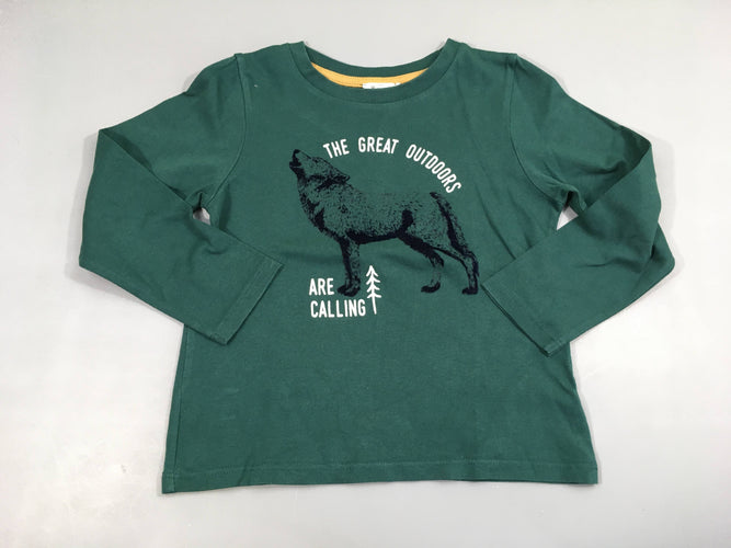 T-shirt m.l vert Loup outdoors, moins cher chez Petit Kiwi