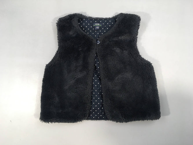 Gilet de berger velours bleu marine, moins cher chez Petit Kiwi