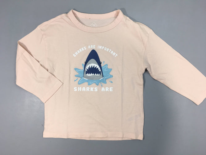 T-shirt m.l rose requin, moins cher chez Petit Kiwi