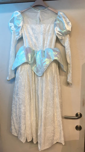Déguisement robe velours blanche/tissu irisé Ariel la petite sirène, moins cher chez Petit Kiwi