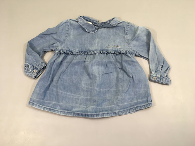 Robe m.l denim col, moins cher chez Petit Kiwi