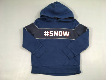 Sweat à capuche bleu Snow