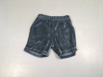 Short velours bleu marine