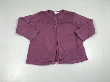 Gilet mauve, légèrement bouloché