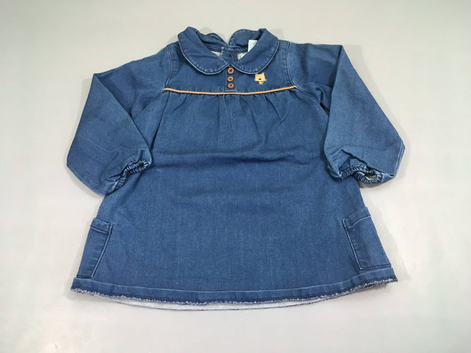 Robe m.l denim liseret chat, moins cher chez Petit Kiwi