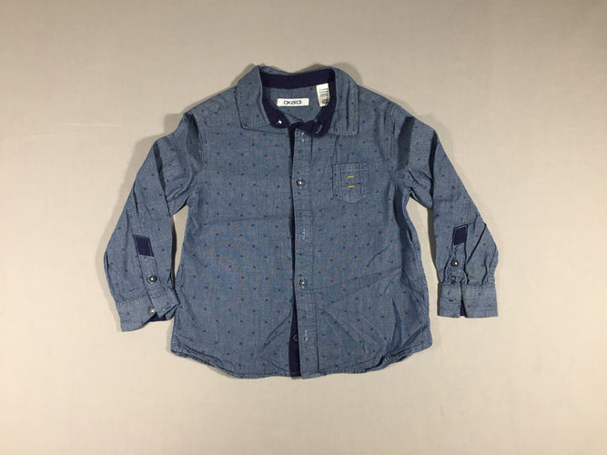 Chemise effet jean - petites croix, moins cher chez Petit Kiwi