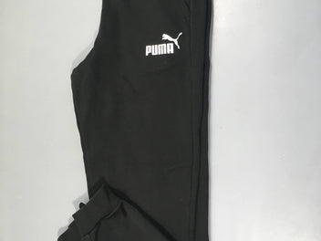 Pantalon de training noir empiècements côtelés zips