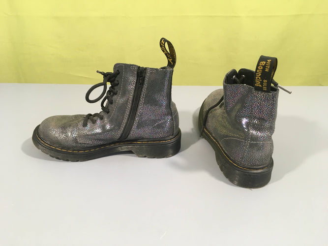 Dr. Martens noires argenté 34- Quelques éraflures, moins cher chez Petit Kiwi