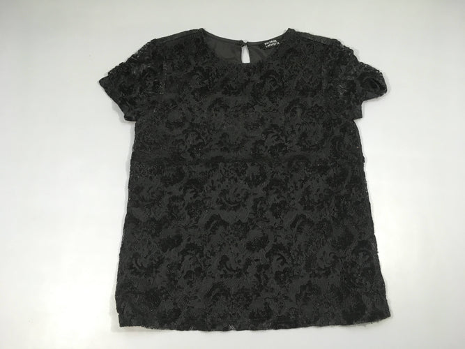 Blouse m.c broderies noires, Galerie Lafayette, moins cher chez Petit Kiwi