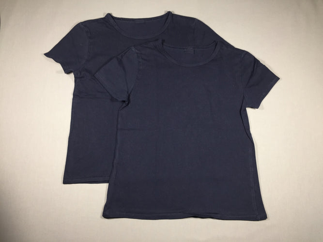 2 chemisettes cm bleu marine - sans étiquette - taille estimée, moins cher chez Petit Kiwi
