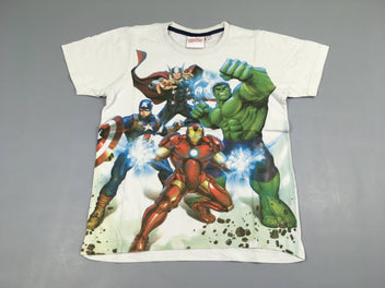 T-shirt m.c blanc Avengers, légèrement bouloché