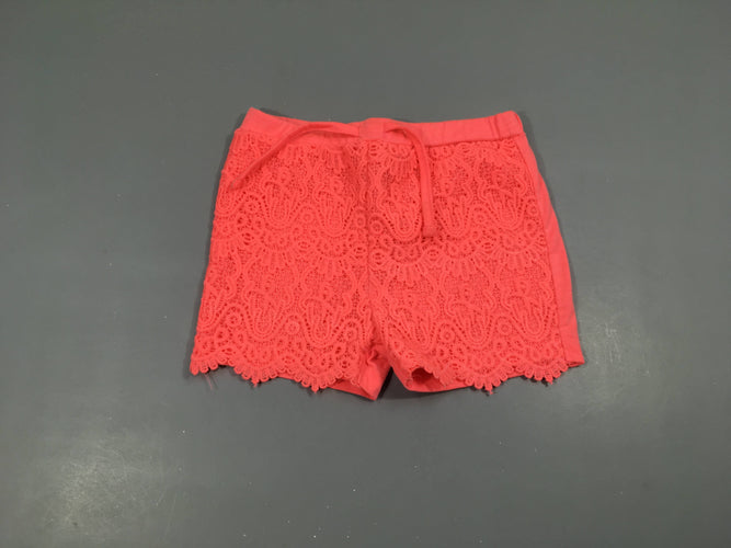 Short rose néon broderies, moins cher chez Petit Kiwi