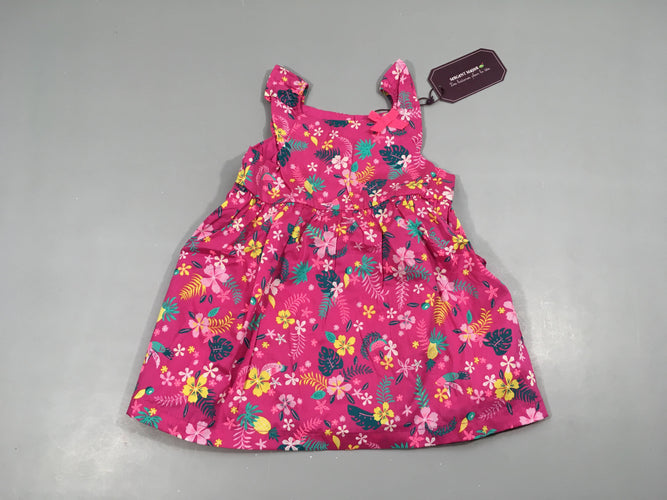 NEUF Robe s.m mauve feuilles, moins cher chez Petit Kiwi