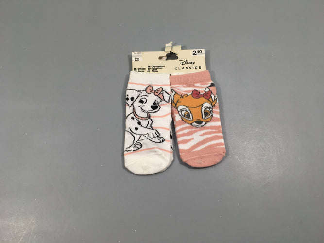 NEUF 2 Paires de chaussettes Disney, moins cher chez Petit Kiwi