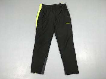 Pantalon de training noir/jaune Kipsta