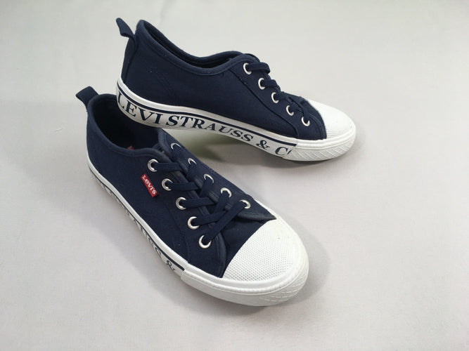 Baskets en toiles bleu marine/blanc "Levi Strauss&co"  -35, moins cher chez Petit Kiwi