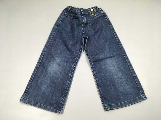 Jeans large boutons dorés, moins cher chez Petit Kiwi