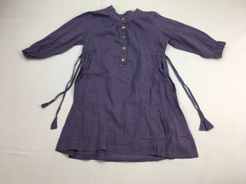 Robe m.l mauve , ruban à la taille pour resserrer