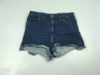 Short en jean effet effiloché