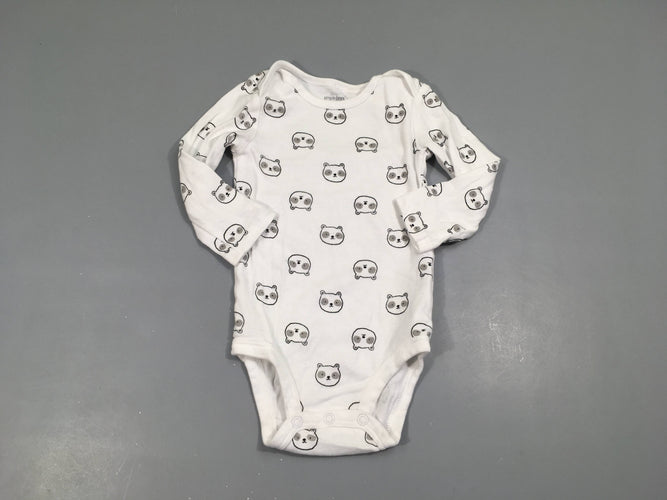 Body m.l blanc Pandas, moins cher chez Petit Kiwi