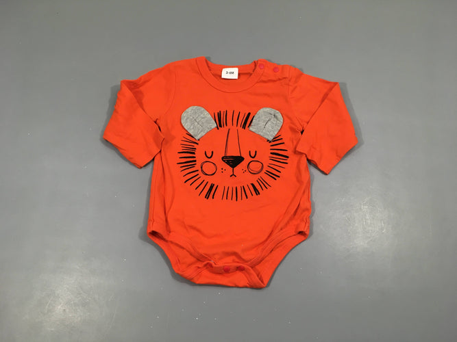 Body m.l orange lion, moins cher chez Petit Kiwi