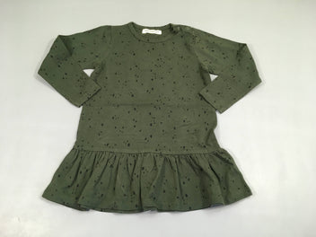 Robe m.l molleton vert motifs