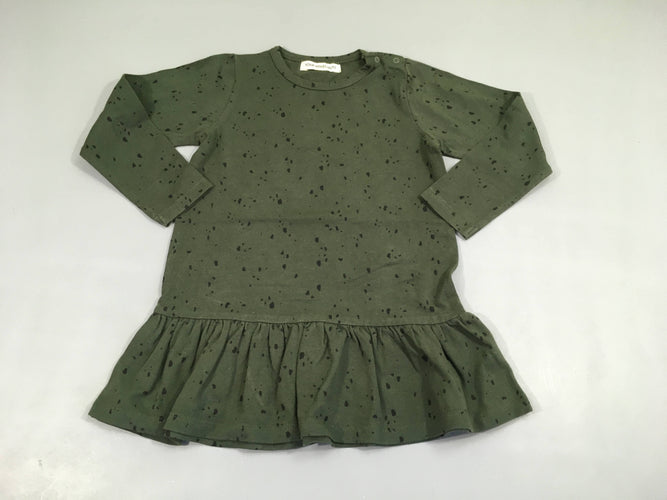 Robe m.l molleton vert motifs, moins cher chez Petit Kiwi