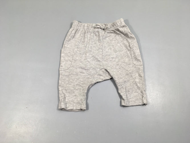 Pantalon jersey gris clair chiné, moins cher chez Petit Kiwi