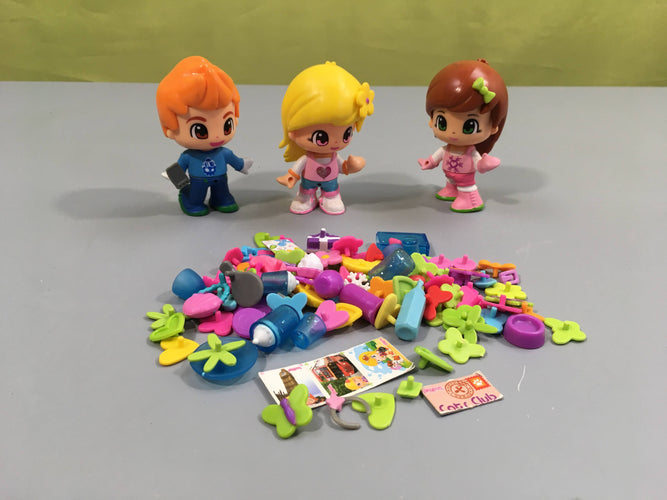 3 Figurines Pinypon (8cm) + Accessoires, moins cher chez Petit Kiwi