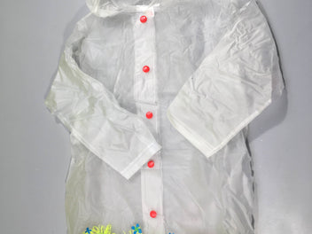 Veste de pluie imperméable à capuche transparente fleurie bas