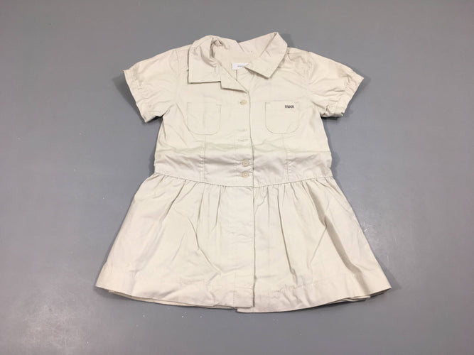 Robe m.c beige poches doublée, moins cher chez Petit Kiwi