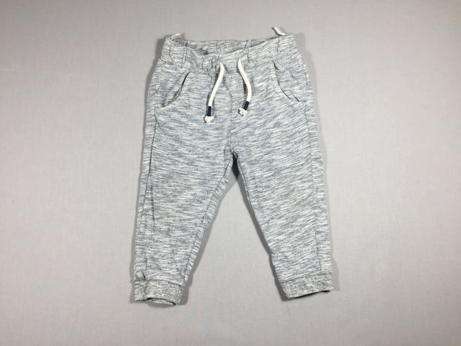 Pantalon molleton gris flammé bleu, moins cher chez Petit Kiwi