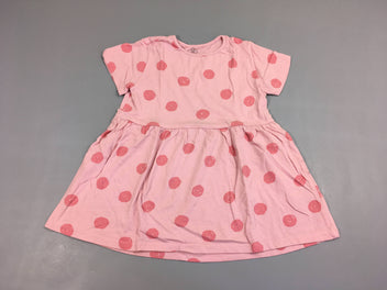 Robe m.c rose pois