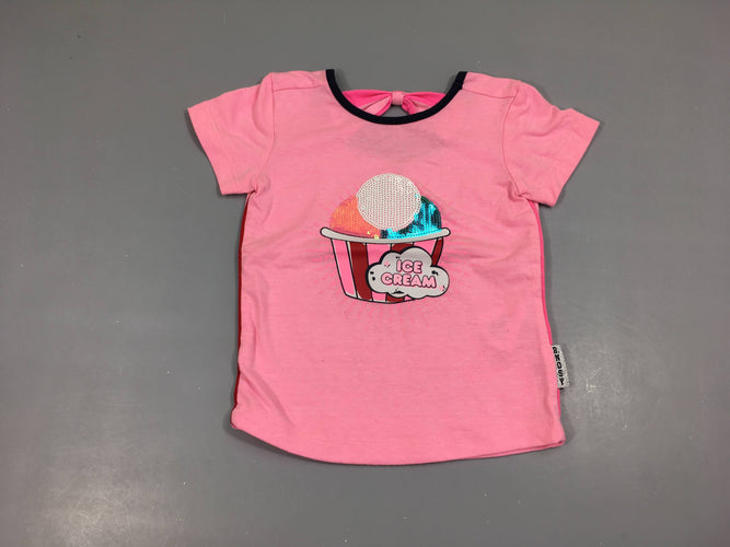 T-shirt m.c rose Ice Cream-Bouloché, moins cher chez Petit Kiwi