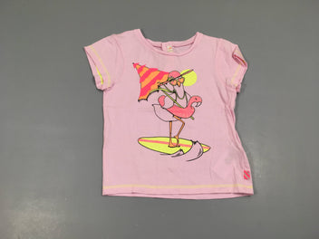 T-shirt m.c rose pâle parasol flament rose