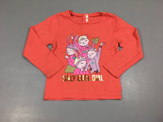 T-shirt m.l orangé Cool girl Lapins, moins cher chez Petit Kiwi