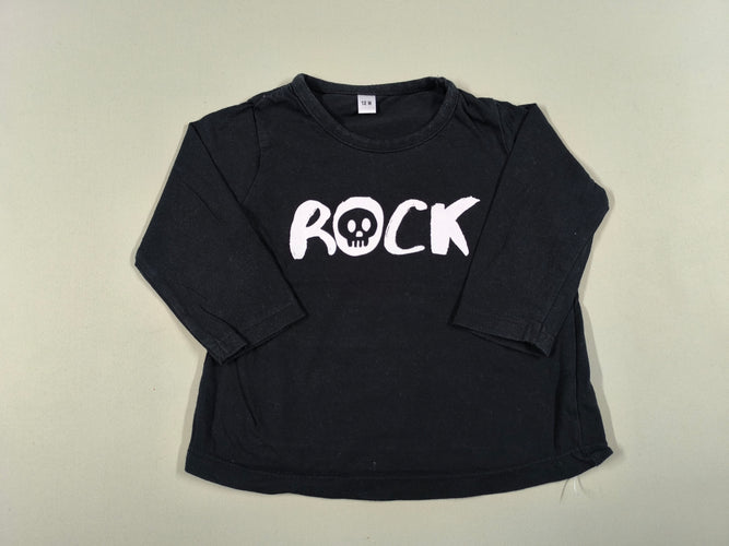 T-shirt m.l noir "Rock", moins cher chez Petit Kiwi