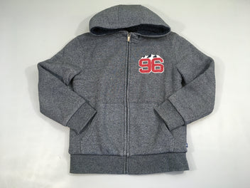 Sweat gris bleuté chiné 96doublé peluche