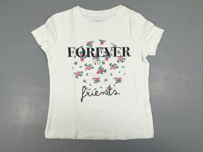 T-shirt m.c blanc Forever, moins cher chez Petit Kiwi