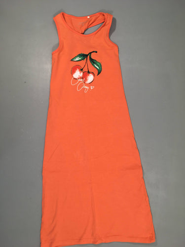 Robe longue jersey s.m orangée Cerises, moins cher chez Petit Kiwi