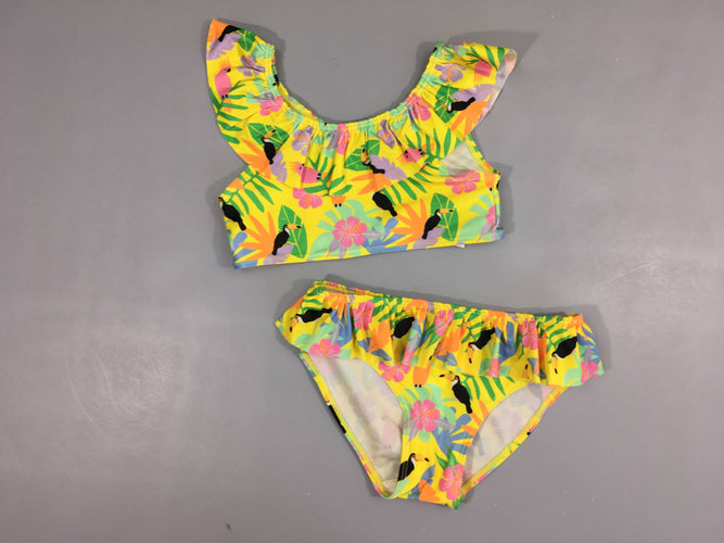 Maillot 2 pcs jaune pélicans, moins cher chez Petit Kiwi